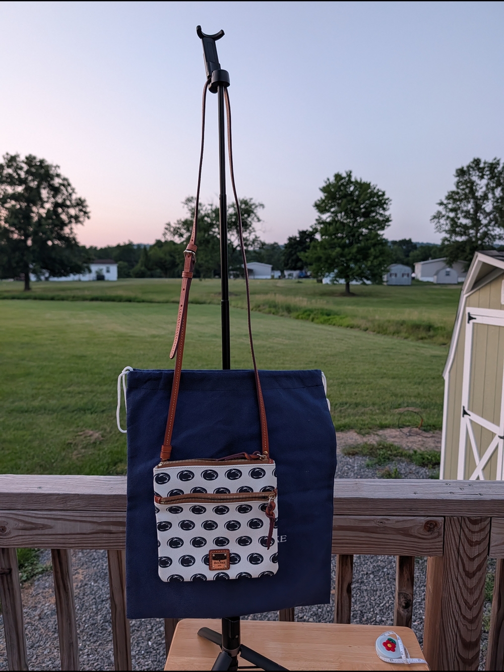 Dooney & Bourke Penn State Crossbody Bag In Pebbled Leather - Picture 2 of 16